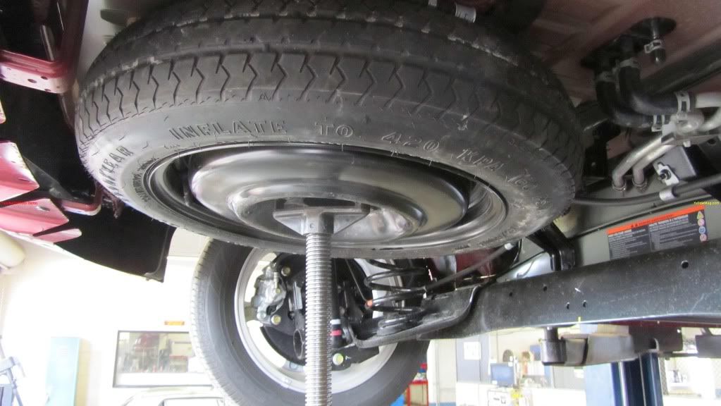 Nissan quest spare tire location