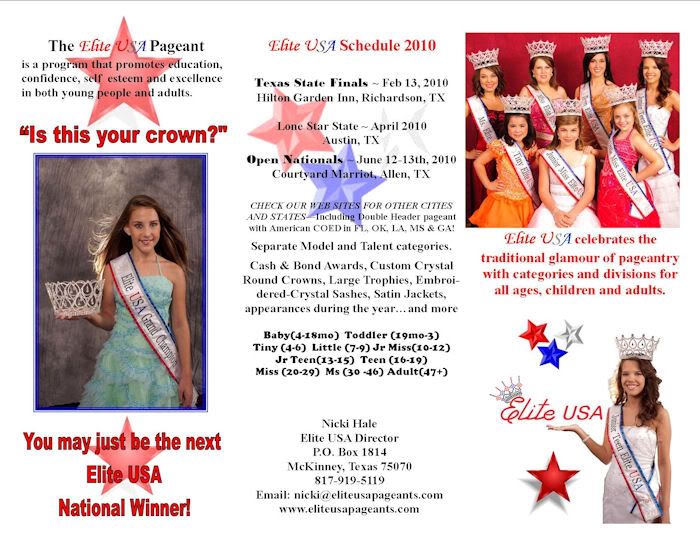 2010 Elite USA Pageants Texas State a