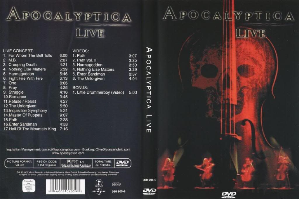   dvd apocalyptica