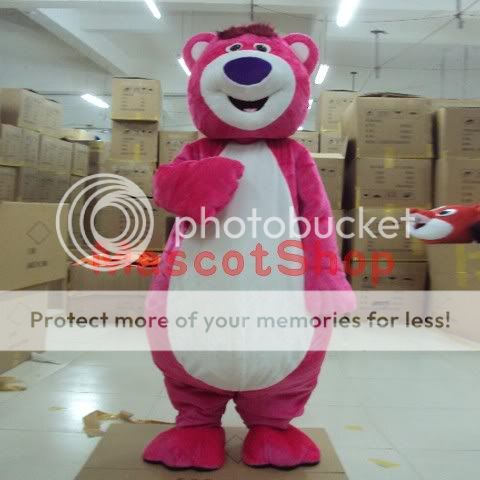 New Deluxe Pink Bears Adult Size Fancy Mascot Costume
