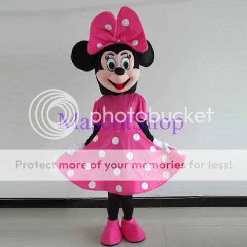 Pink Minnie Mouse fancy adult cartoon mascot costume  