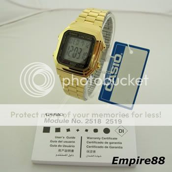 Casio A178WGA 1 Classic Chronograph Watch Gold A178  