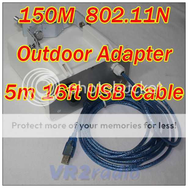 Newly WiFi Outdoor 44dBm 150M Adapter Antenna 5M cable  