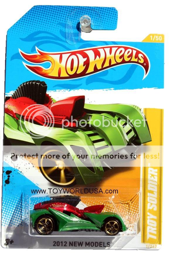 2012 Hot Wheels New Models 1 Troy Solider Green Red