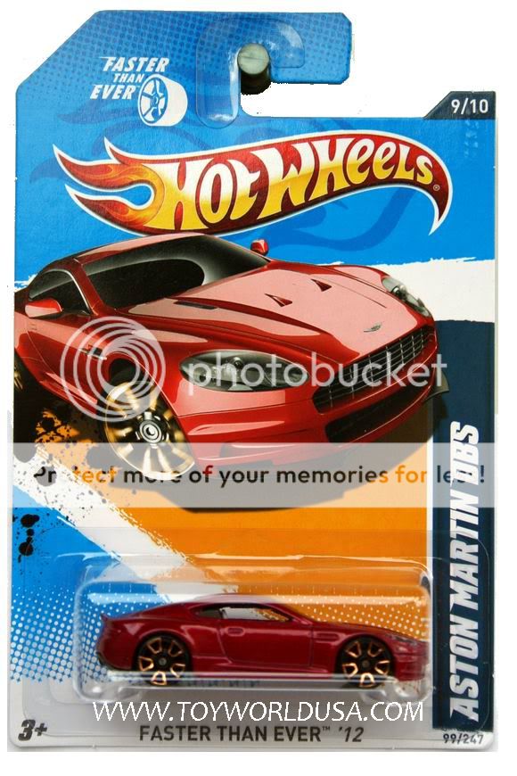 2012 Hot Wheels Faster Than Ever 99 Aston Martin DBS Red