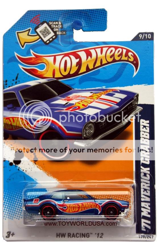 2012 Hot Wheels HW Racing 179 1971 Maverick Grabber