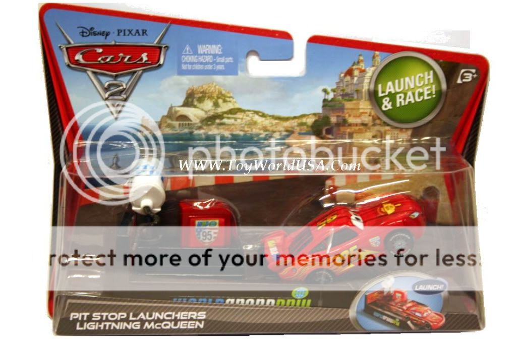 Disney Cars 2 Pit Stop Launchers Lightning McQueen