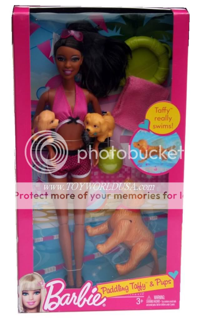 Barbie Paddling Taffy & Pups Doll