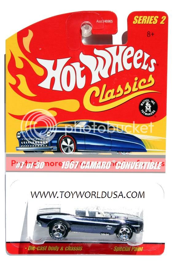 Hot Wheels Classics series 2 #7 1967 Chevy Camaro Convertible black 