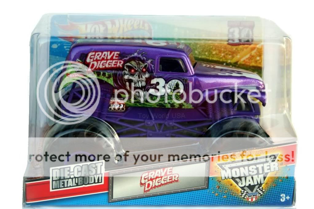 2012 Hot Wheels Monster Jam Monster Truck Grave Digger 30th Purple