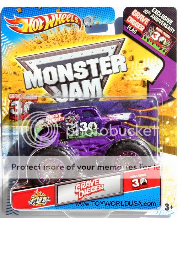   Monster Jam 30th Anniversary Grave Digger Spectraflames purple  