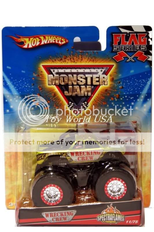 HW Monster Jam Monster Truck Wrecking Crew Flag Ser #11  