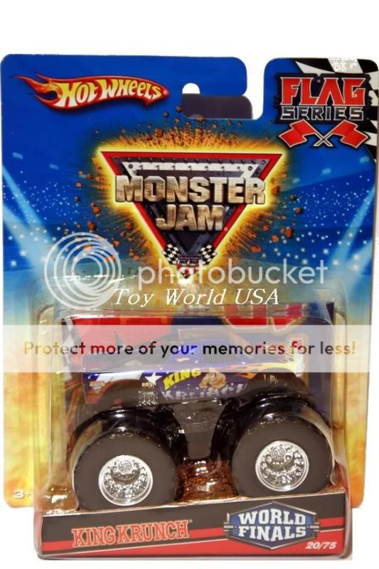 HW Monster Jam Monster Truck King Krunch Flag Ser 20