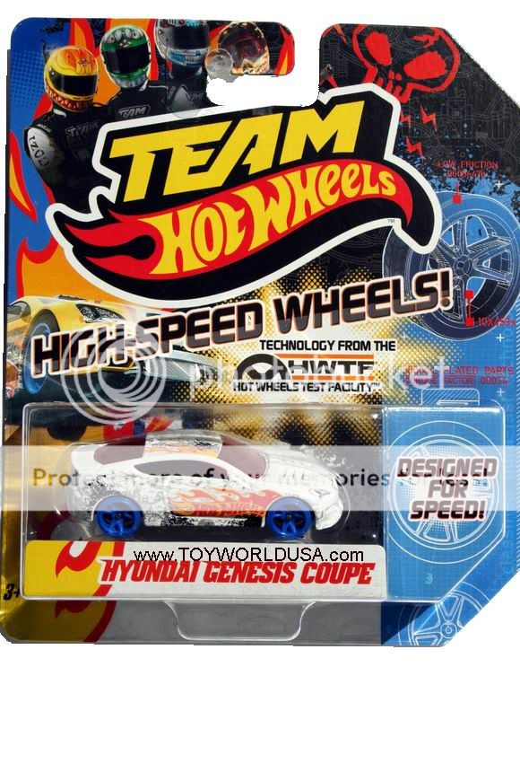 2012 Team Hot Wheels High Speed Wheel Hyundai Genesis Coupe with Blue Wheels