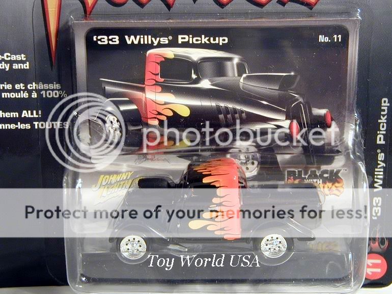 JL Street Freaks Black w Flames 33 Willys Pickup