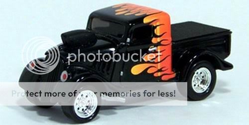 JL STREET FREAKS~BLACK W/FLAMES 33 Willys Pickup  