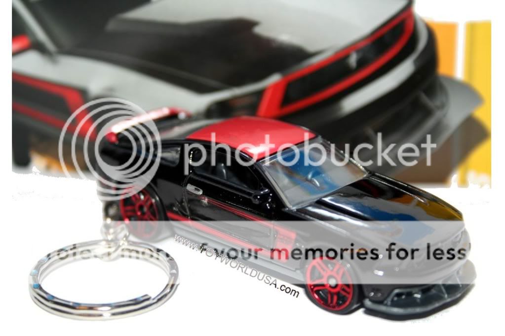 Custom Keychain 2012 Ford Mustang Boss 302 Laguna Seca Black