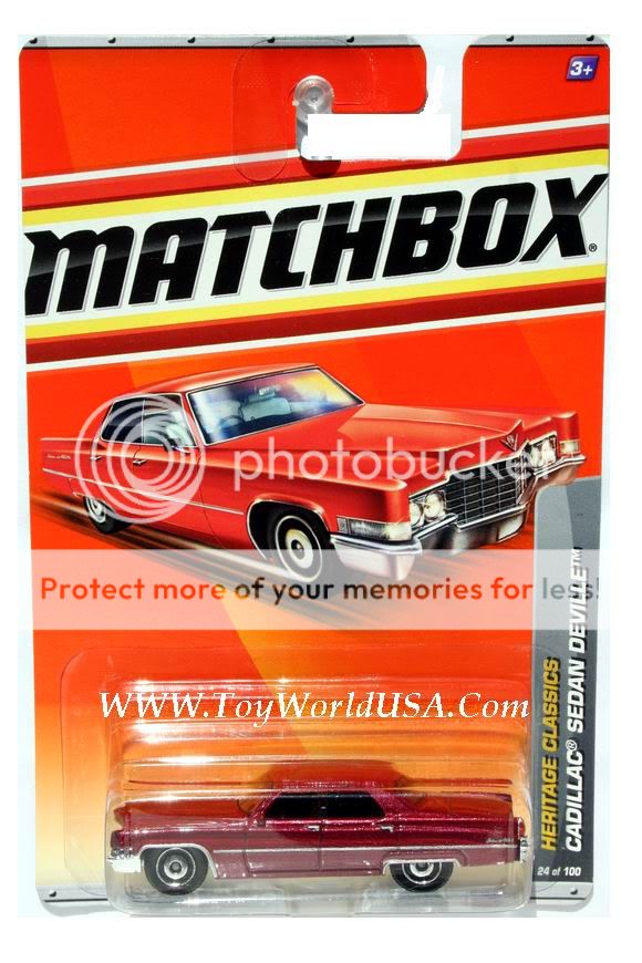  Matchbox 24 Heritage Classics Cadillac Sedan DeVille Drk Red