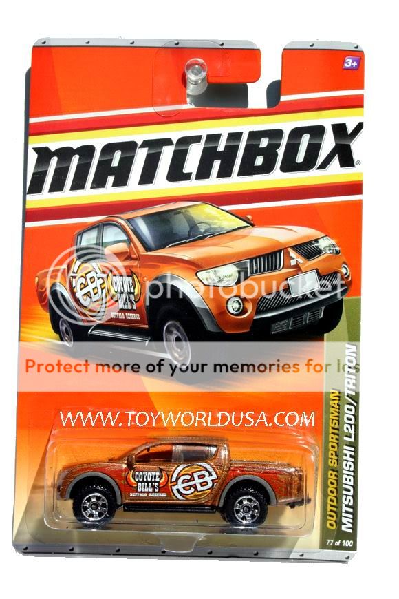 2011 Matchbox #77 Outdoor Sportsman Mitsubishi L200/Triton Coyote Bill 