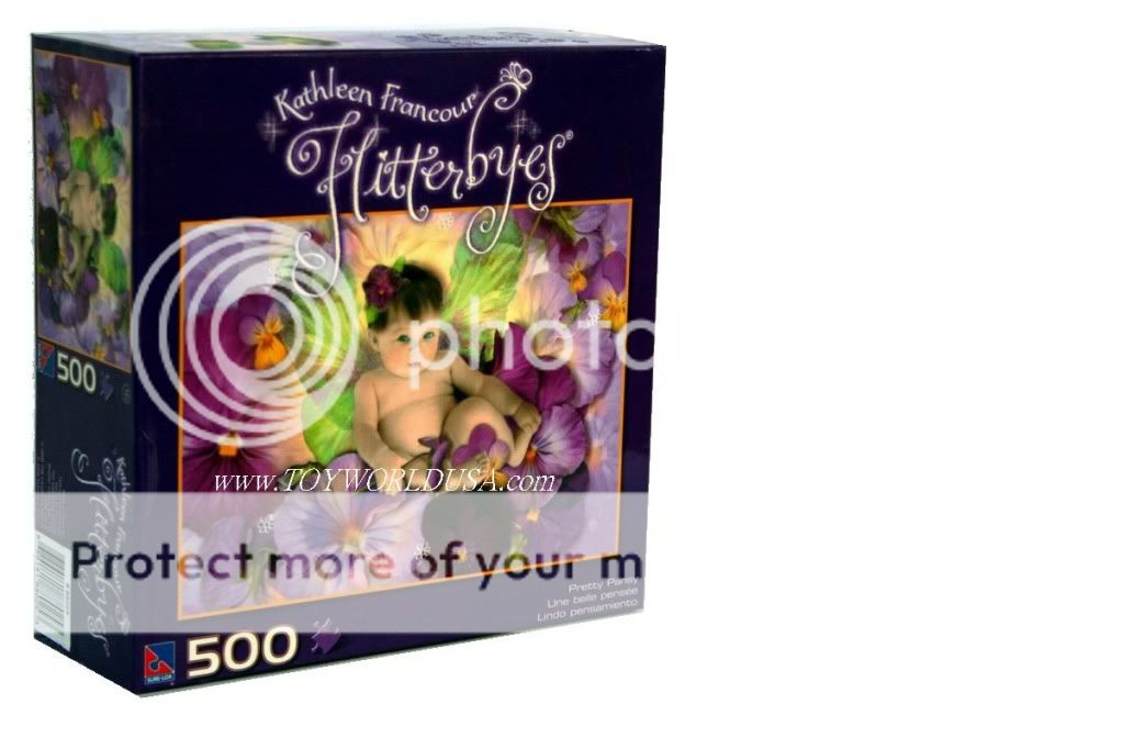 Kathleen Francour~FLITTERBYES~ Pretty Pansy 500 Pc Puzzle  